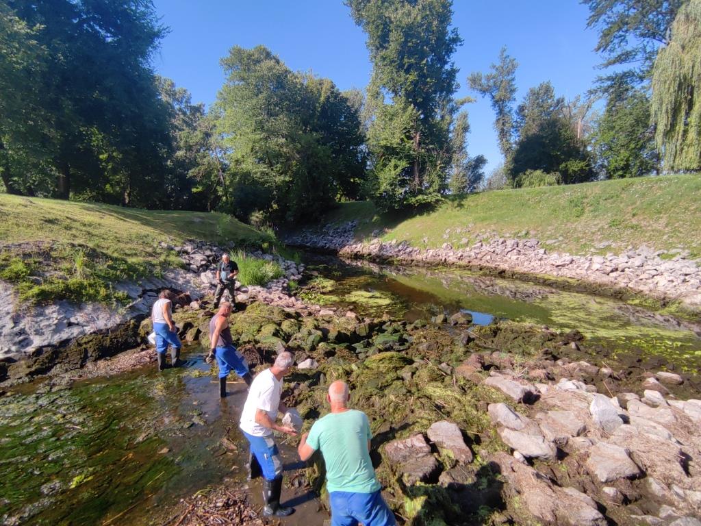 Kép az érsekcsanádi csőzsilip javítási munkálatairól