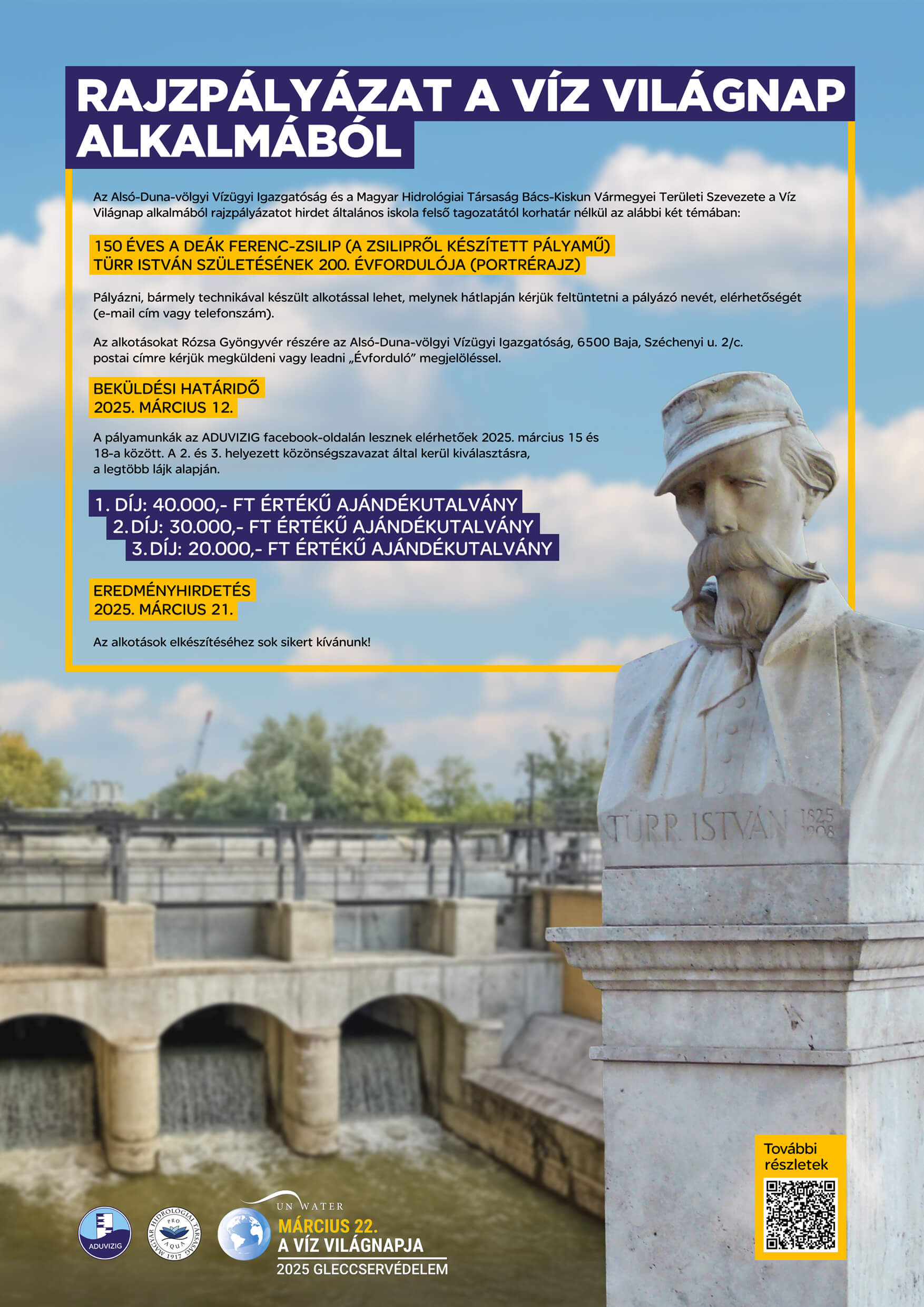 A kép tartalma: Víz Világnapja rajzpályázat felső korhatár nélkül plakát