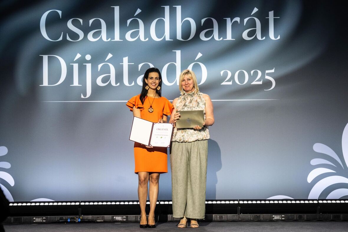 A kép tartalma: Családbarát díjátadó 2025